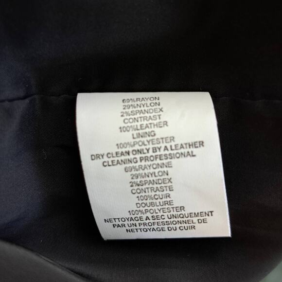 NWT Trina Turk Missy Black Ponte Sheath Dress Size 10 Leather Detail - Picture 10 of 14